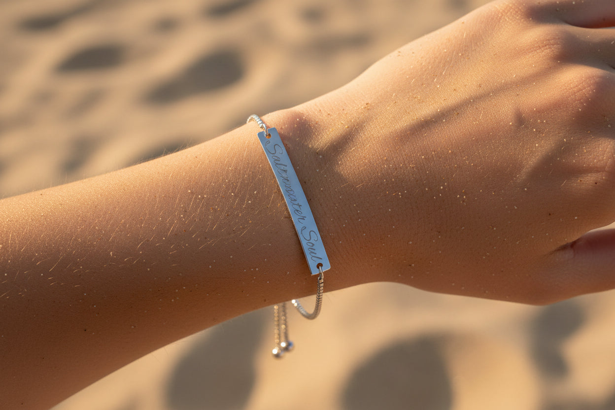 Personalized Engraved Bar Bracelet