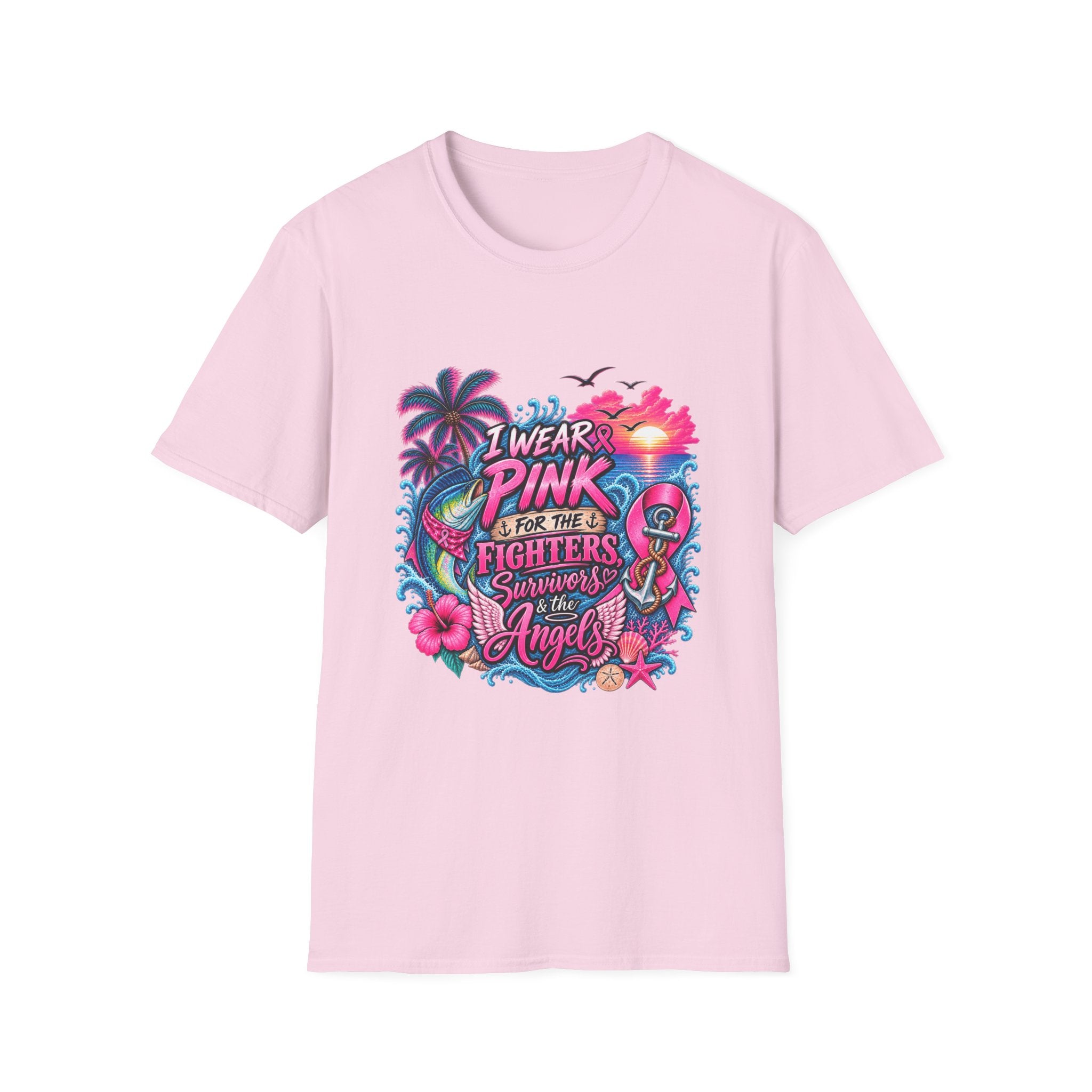 "I wear Pink for the Fighters, Survivors, & the Angels" Graphic T-Shirt