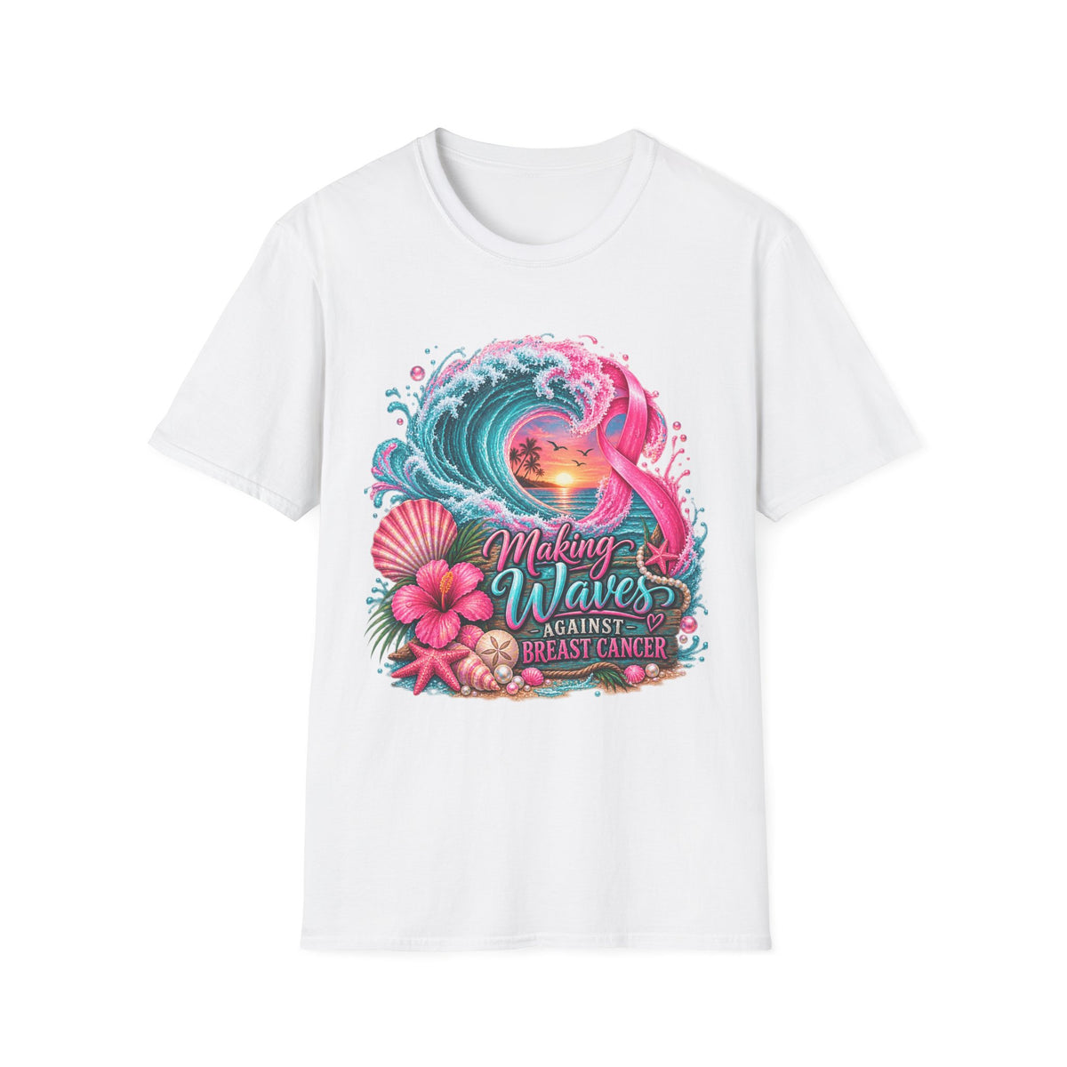 "Making Waves against Breast Cancer" Graphic T-Shirt