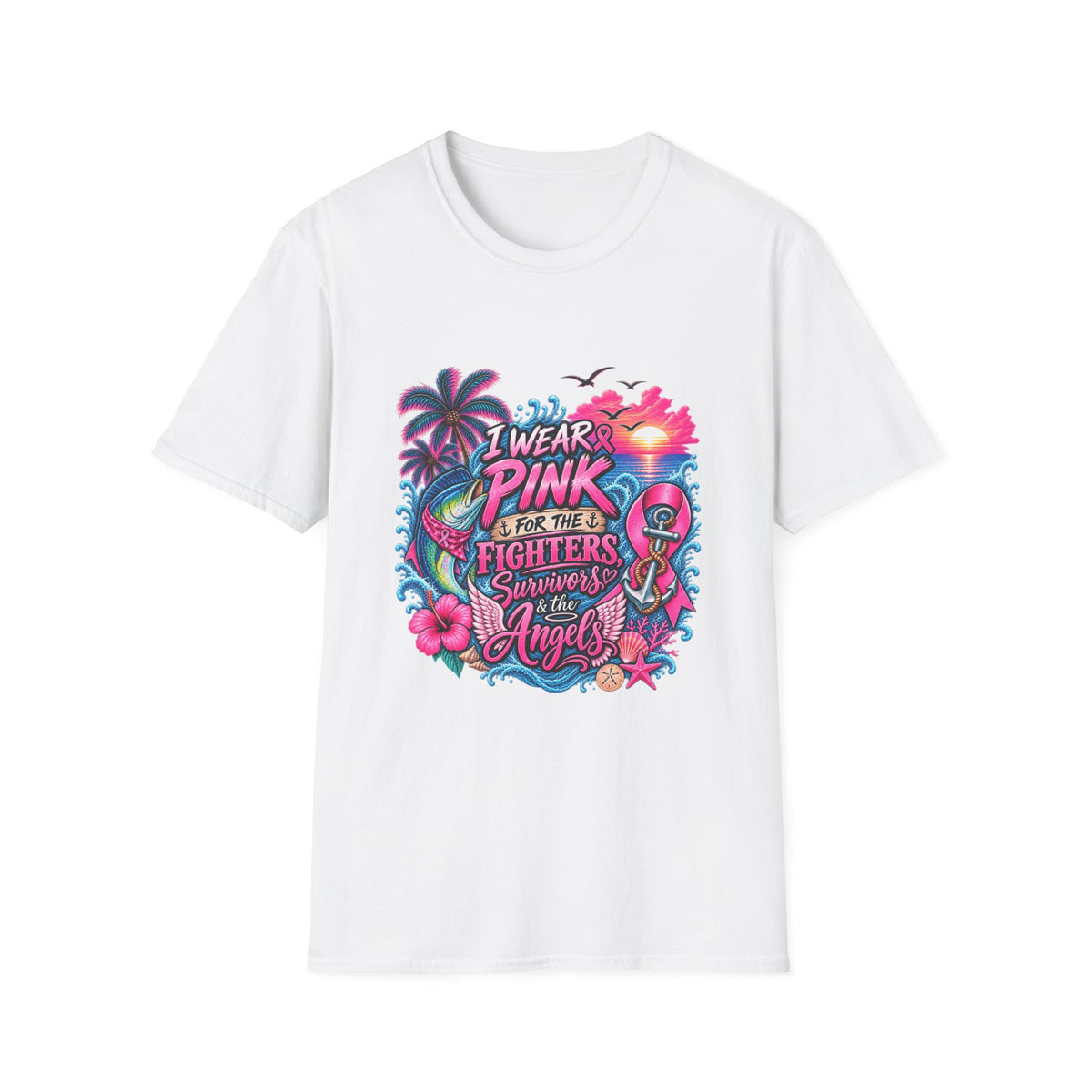 "I wear Pink for the Fighters, Survivors, & the Angels" Graphic T-Shirt