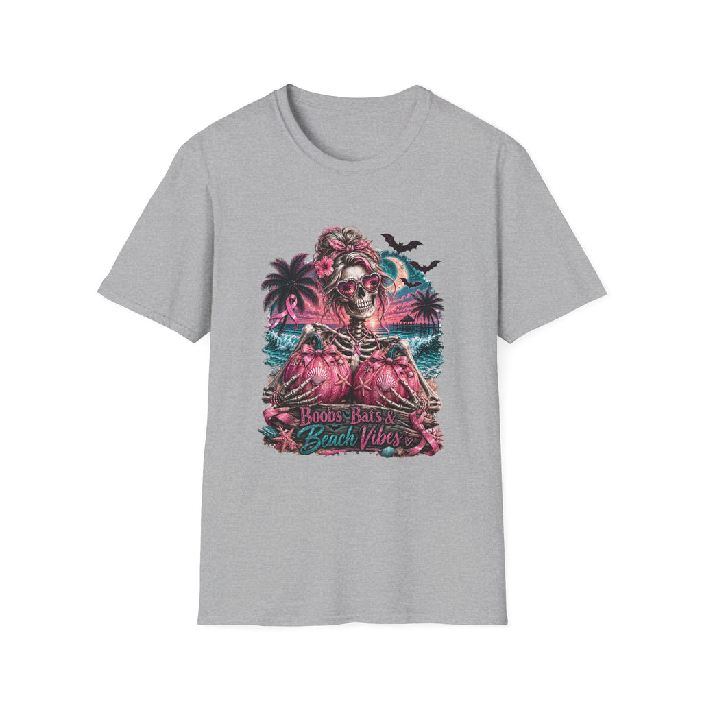 "Boobs, Bats & Beach Vibes" Graphic T-Shirt