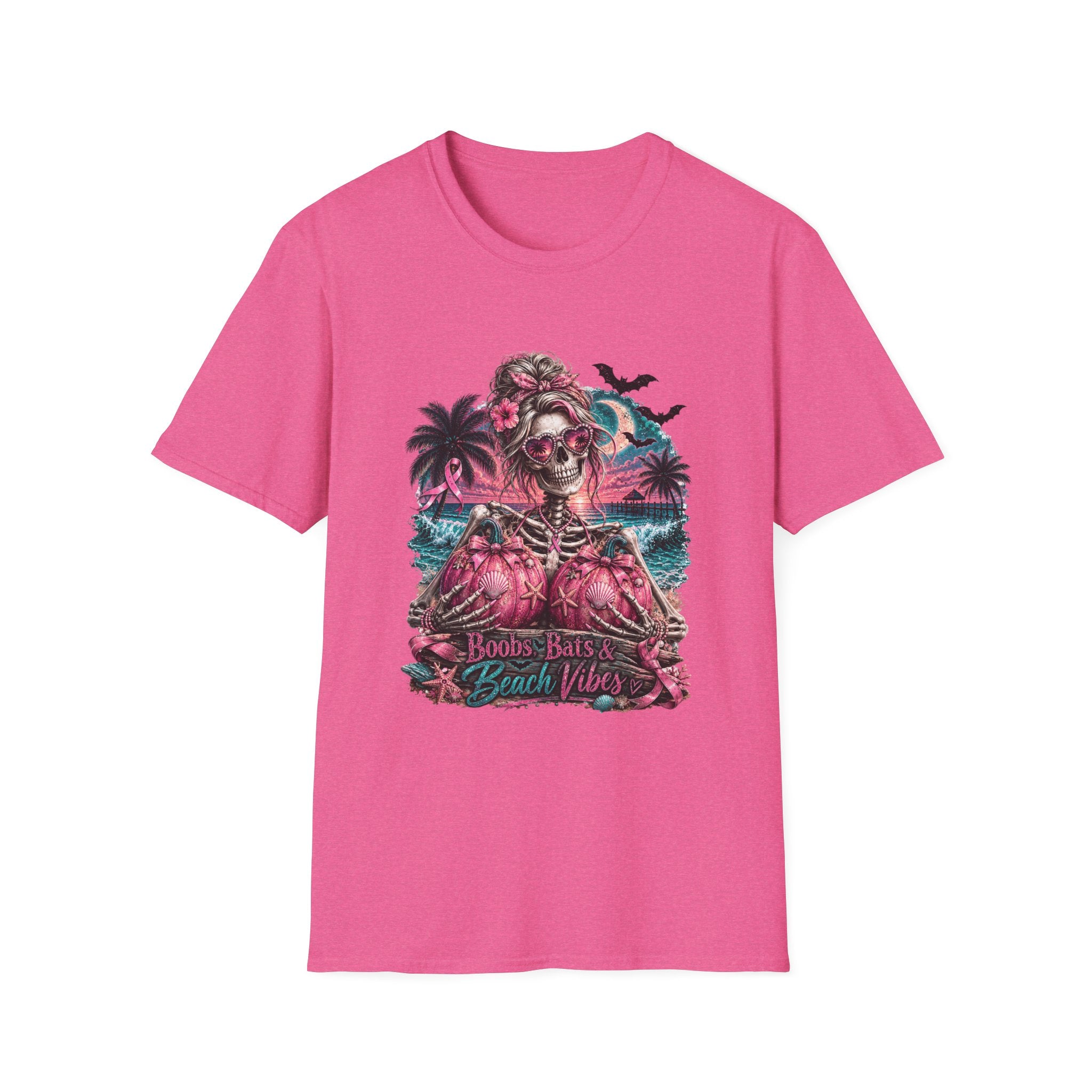 "Boobs, Bats & Beach Vibes" Graphic T-Shirt