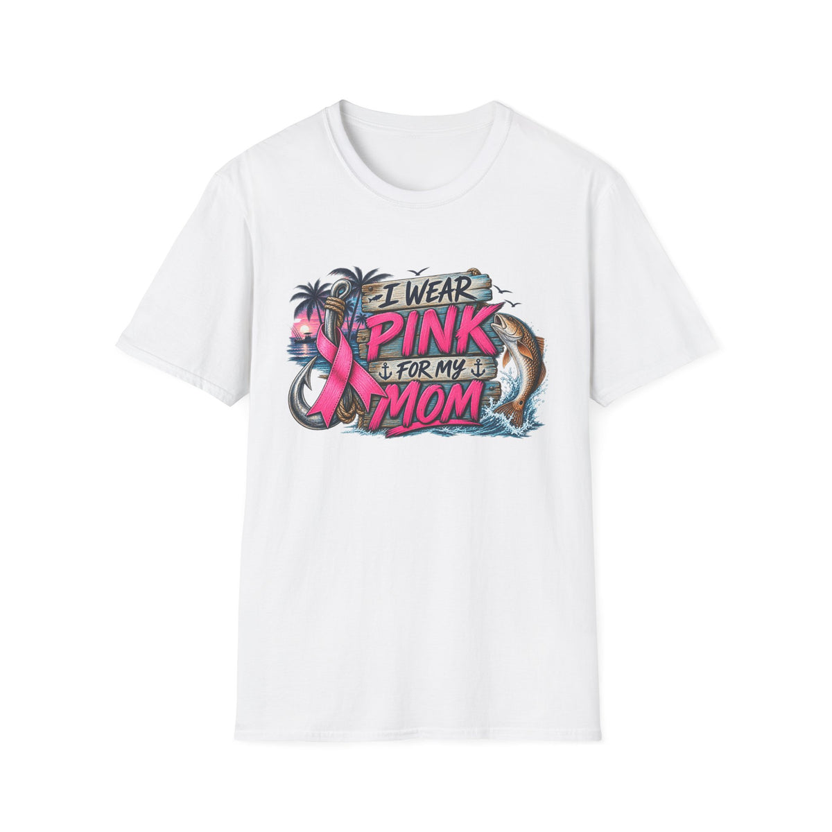 Men/Women's "I Wear Pink For My Mom" Graphic  T‑Shirt