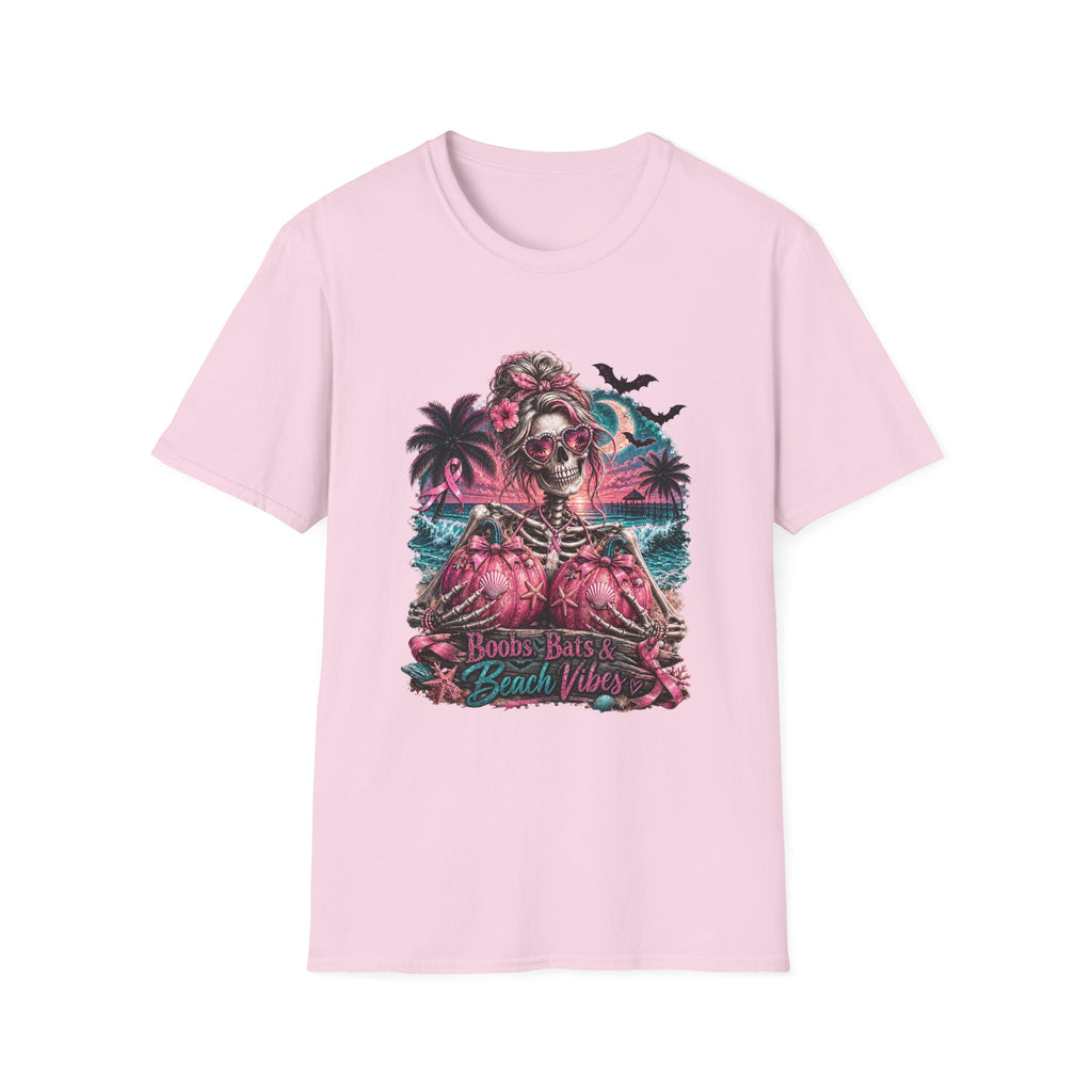 "Boobs, Bats & Beach Vibes" Graphic T-Shirt