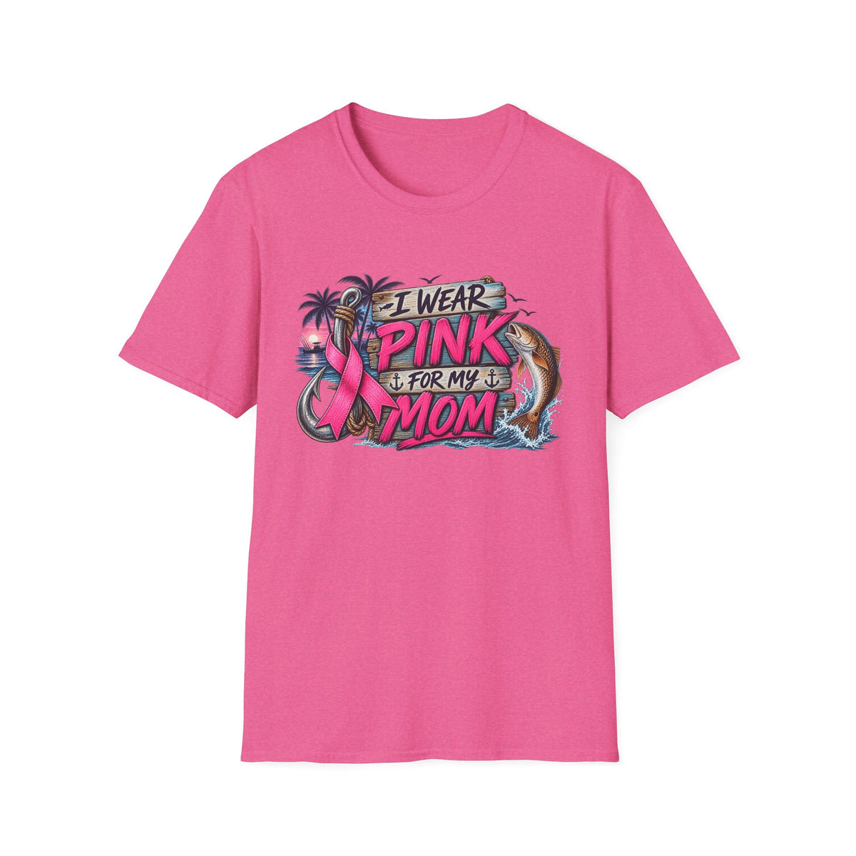 Men/Women's "I Wear Pink For My Mom" Graphic  T‑Shirt