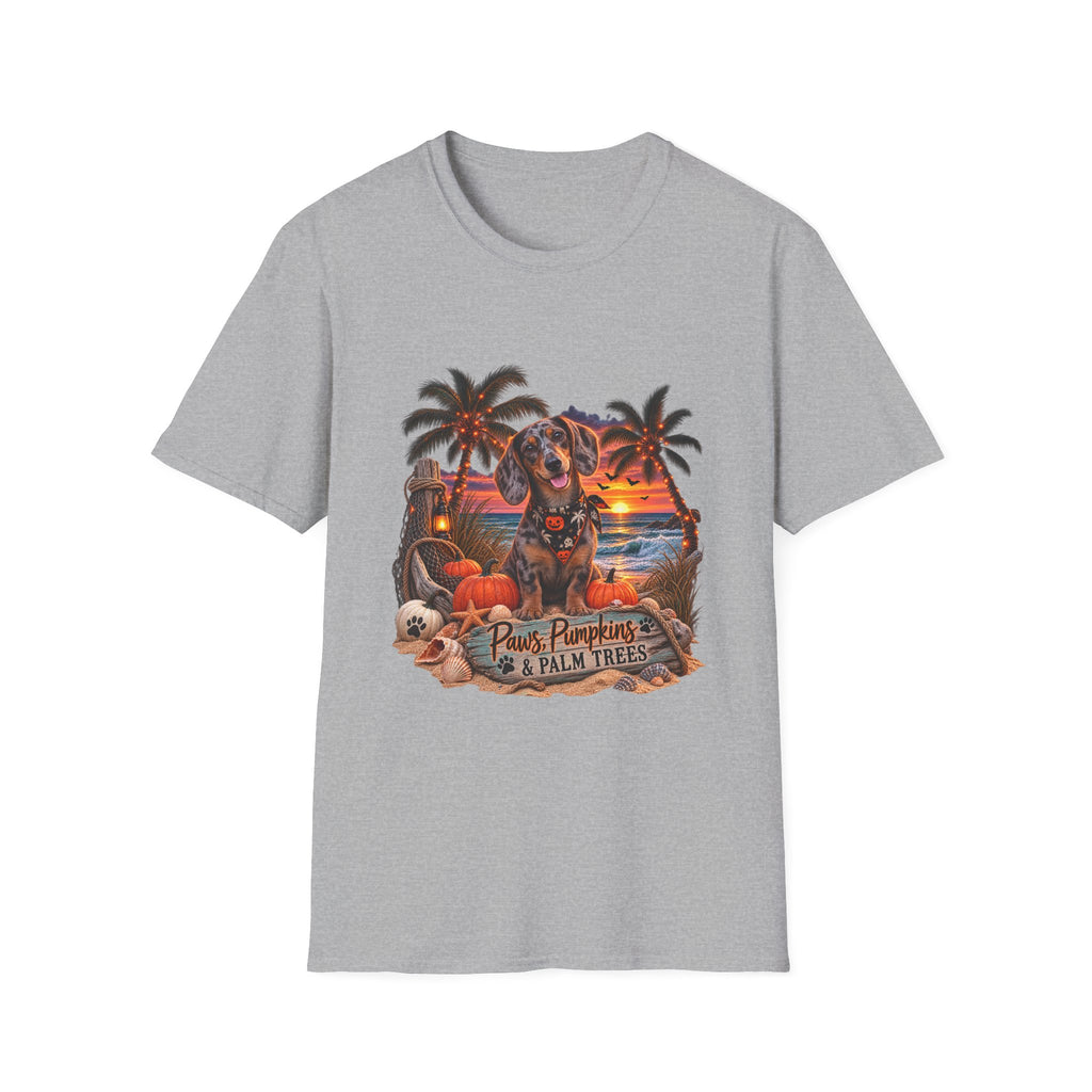 Paws, pumpkins & palm trees T-shirt