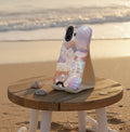 Iridescent Seashell Phone Case with Card Holder