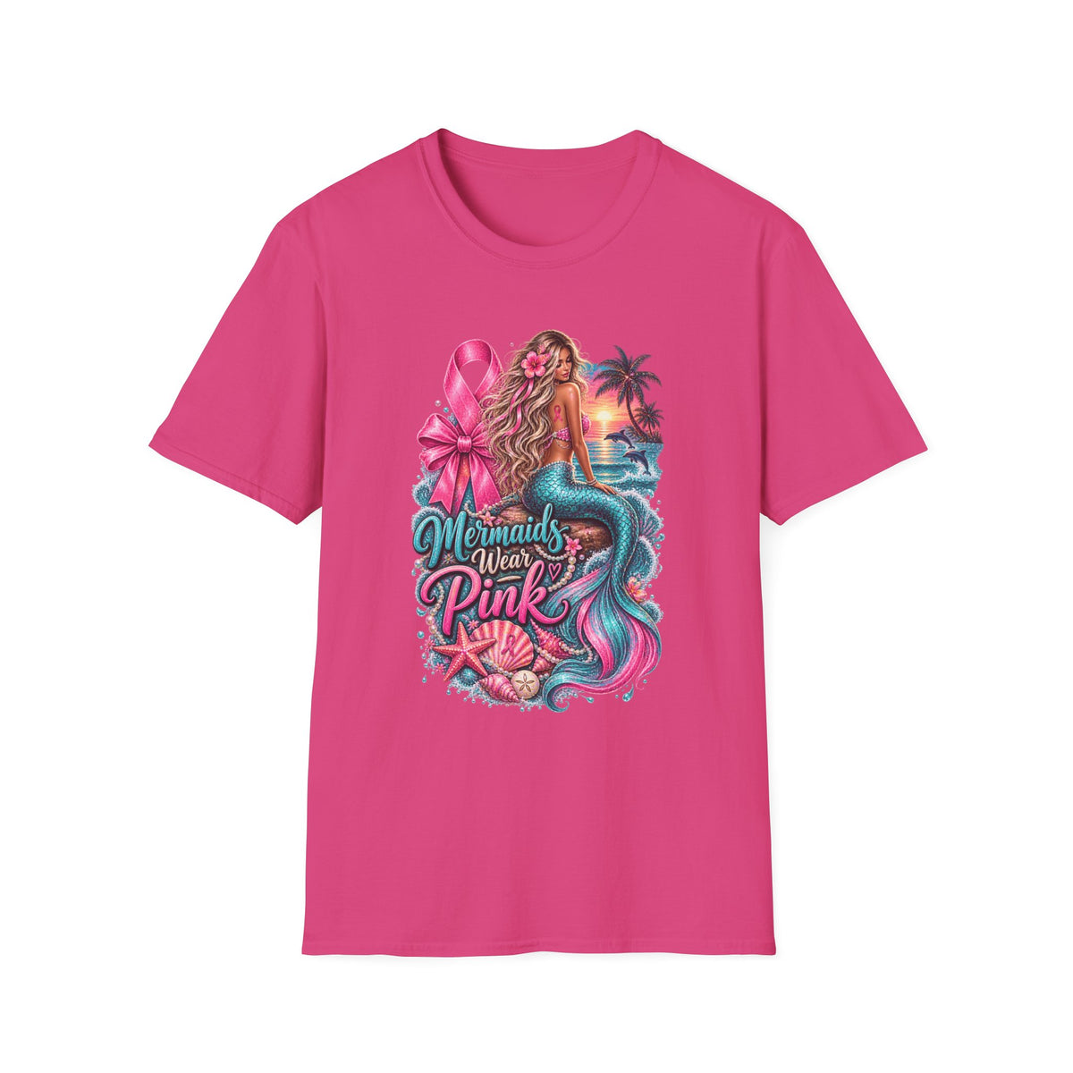 "Mermaids Wear Pink" Graphic T-Shirt