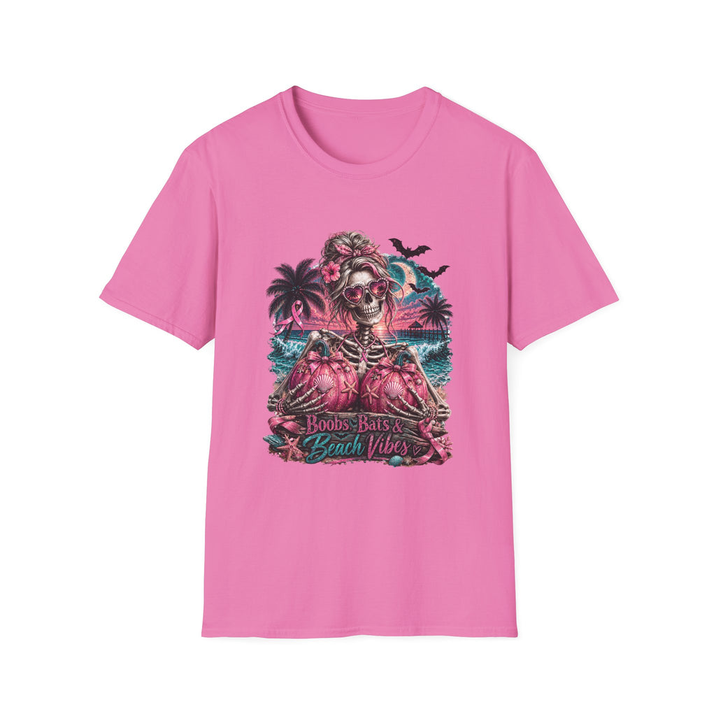 "Boobs, Bats & Beach Vibes" Graphic T-Shirt