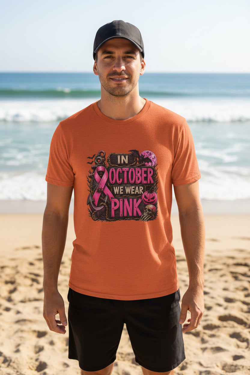 "In October We Wear Pink" Graphic T-Shirt