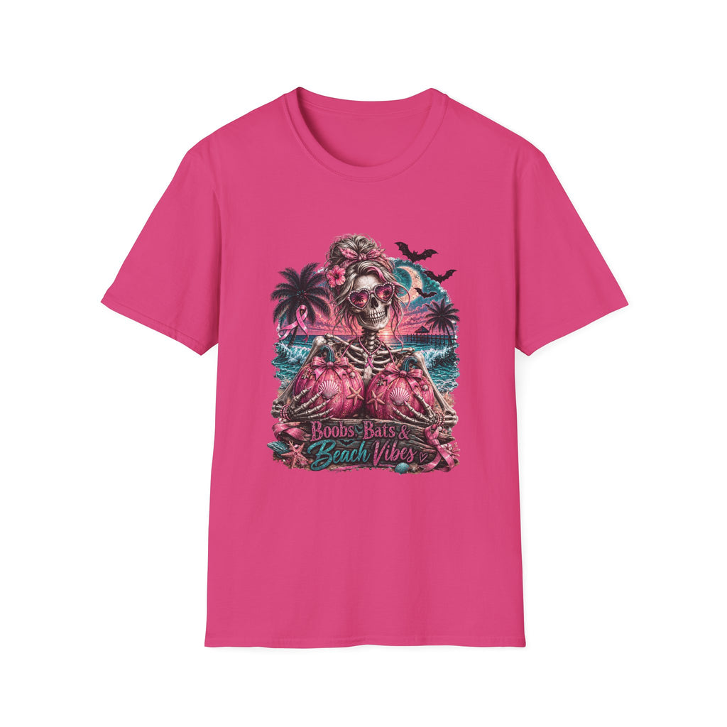 "Boobs, Bats & Beach Vibes" Graphic T-Shirt