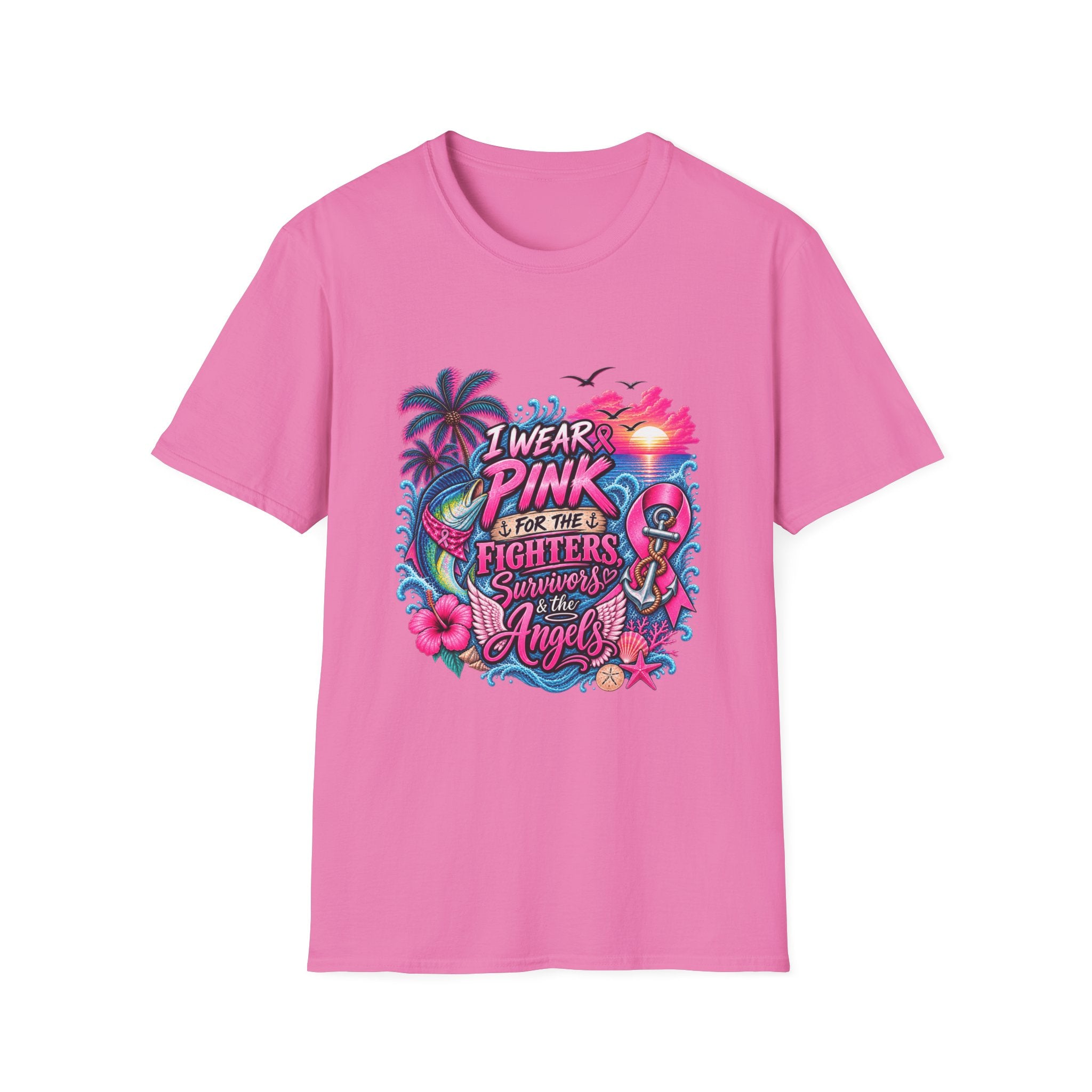 "I wear Pink for the Fighters, Survivors, & the Angels" Graphic T-Shirt