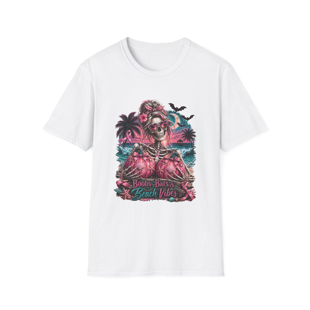 "Boobs, Bats & Beach Vibes" Graphic T-Shirt