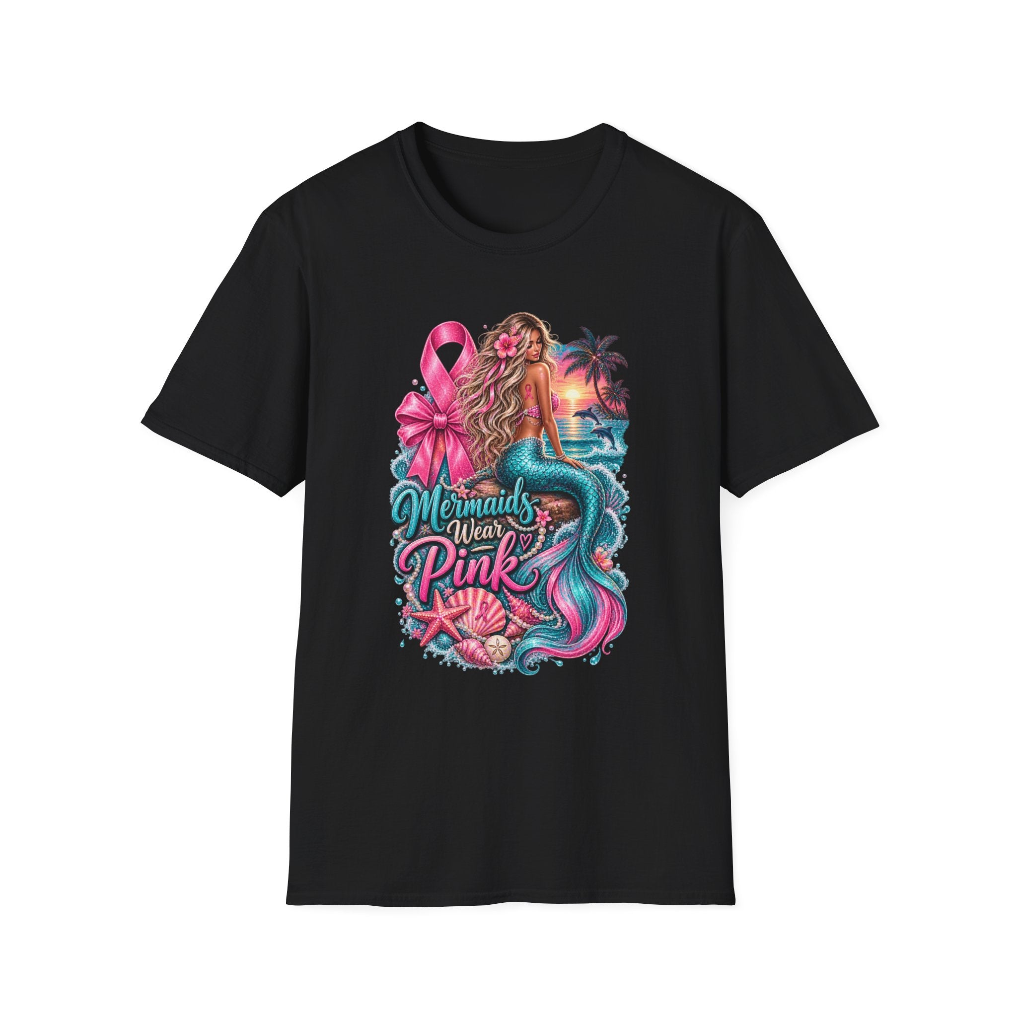 "Mermaids Wear Pink" Graphic T-Shirt