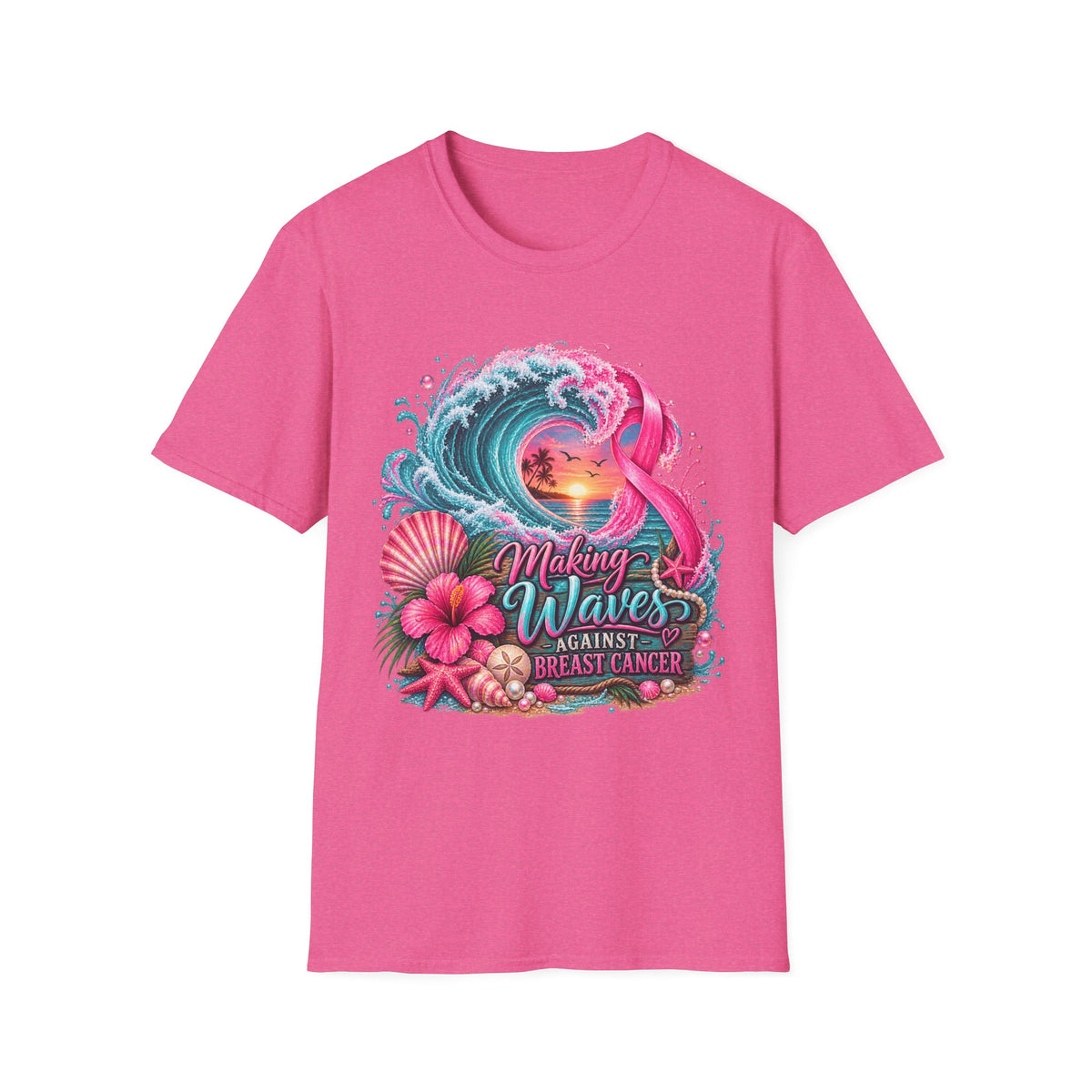 "Making Waves against Breast Cancer" Graphic T-Shirt