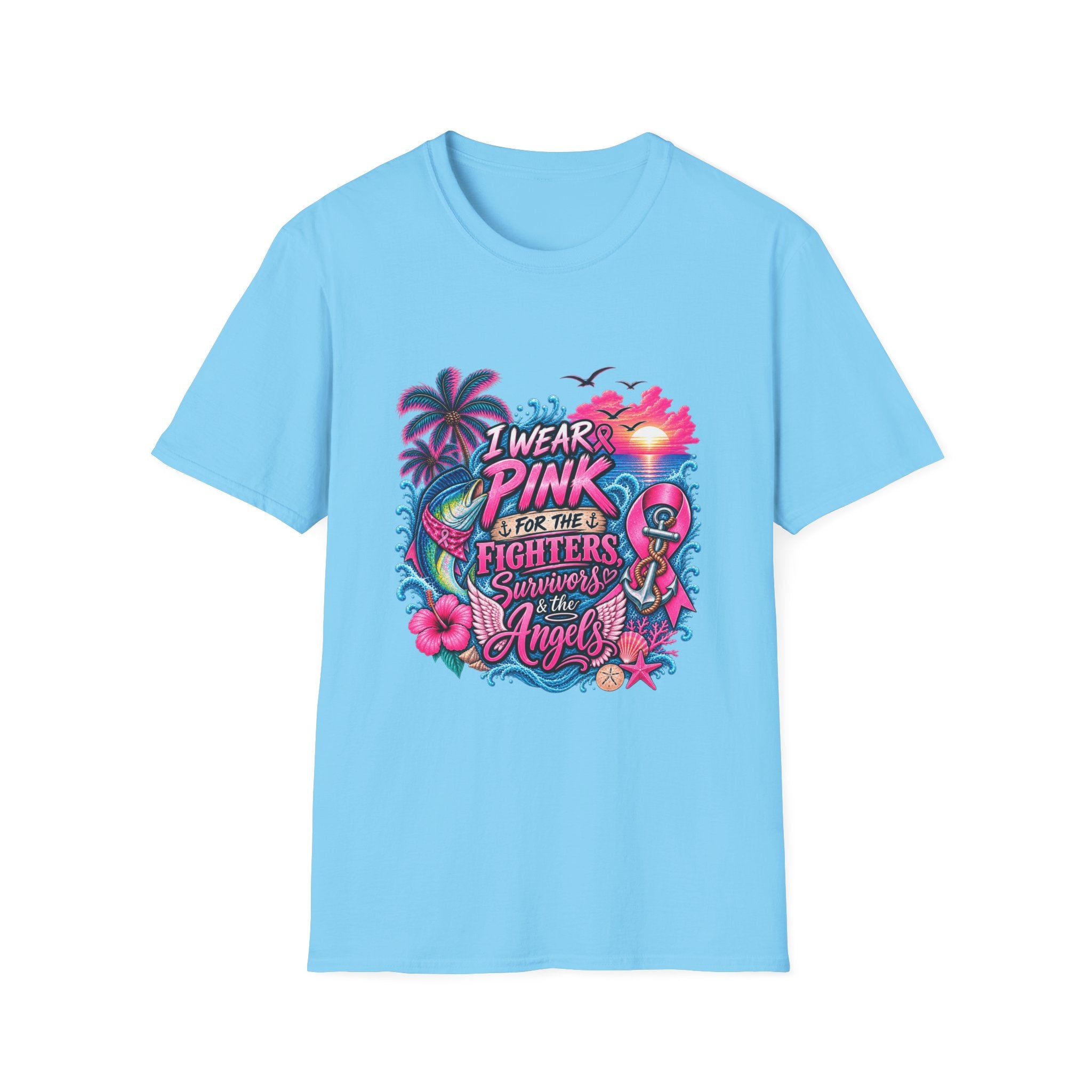"I wear Pink for the Fighters, Survivors, & the Angels" Graphic T-Shirt