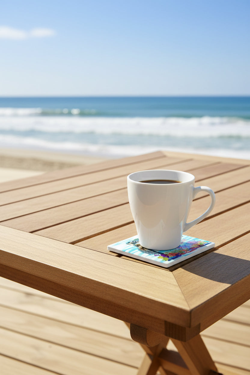 Nautical Ceramic Coaster- One coaster