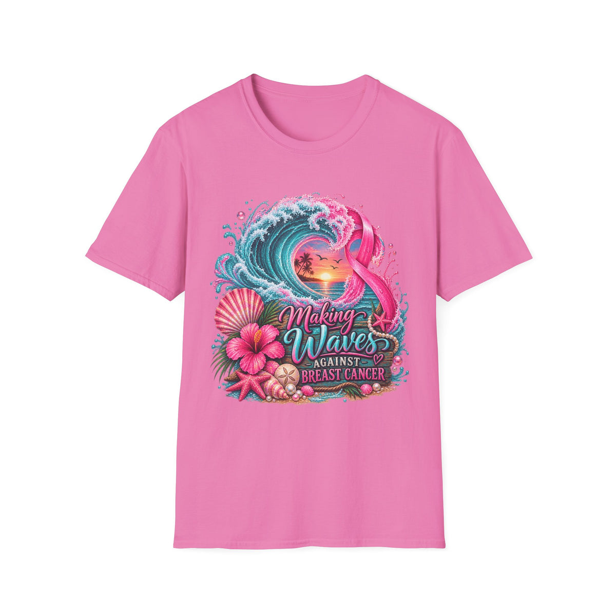 "Making Waves against Breast Cancer" Graphic T-Shirt
