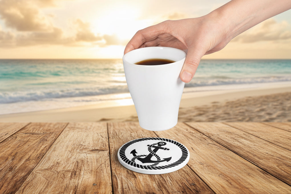 Nautical Ceramic Coaster- One coaster