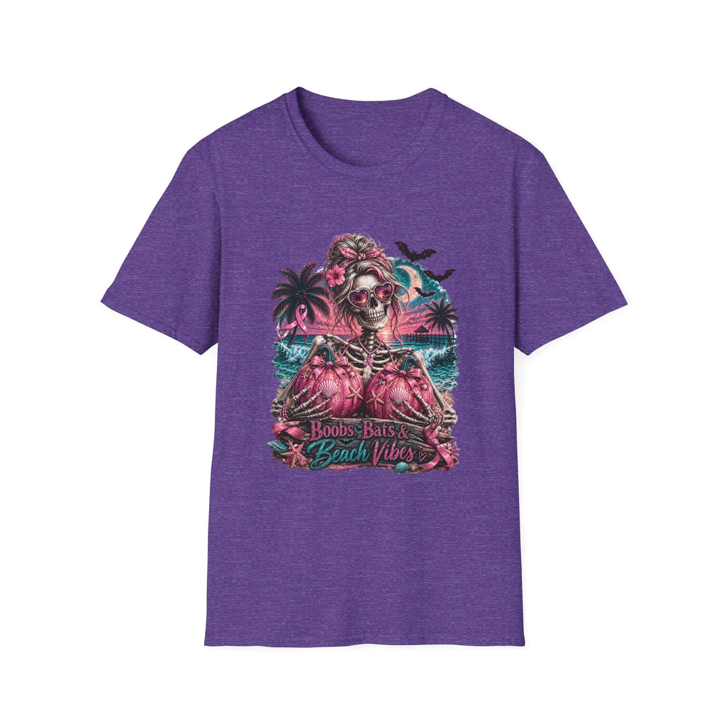 "Boobs, Bats & Beach Vibes" Graphic T-Shirt