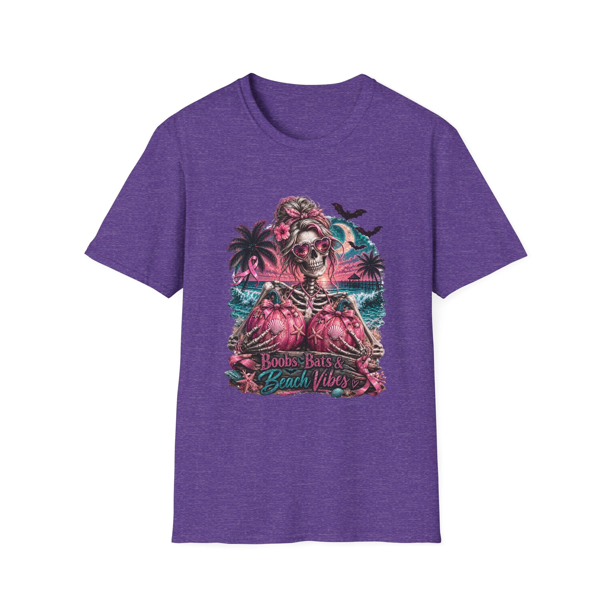 "Boobs, Bats & Beach Vibes" Graphic T-Shirt