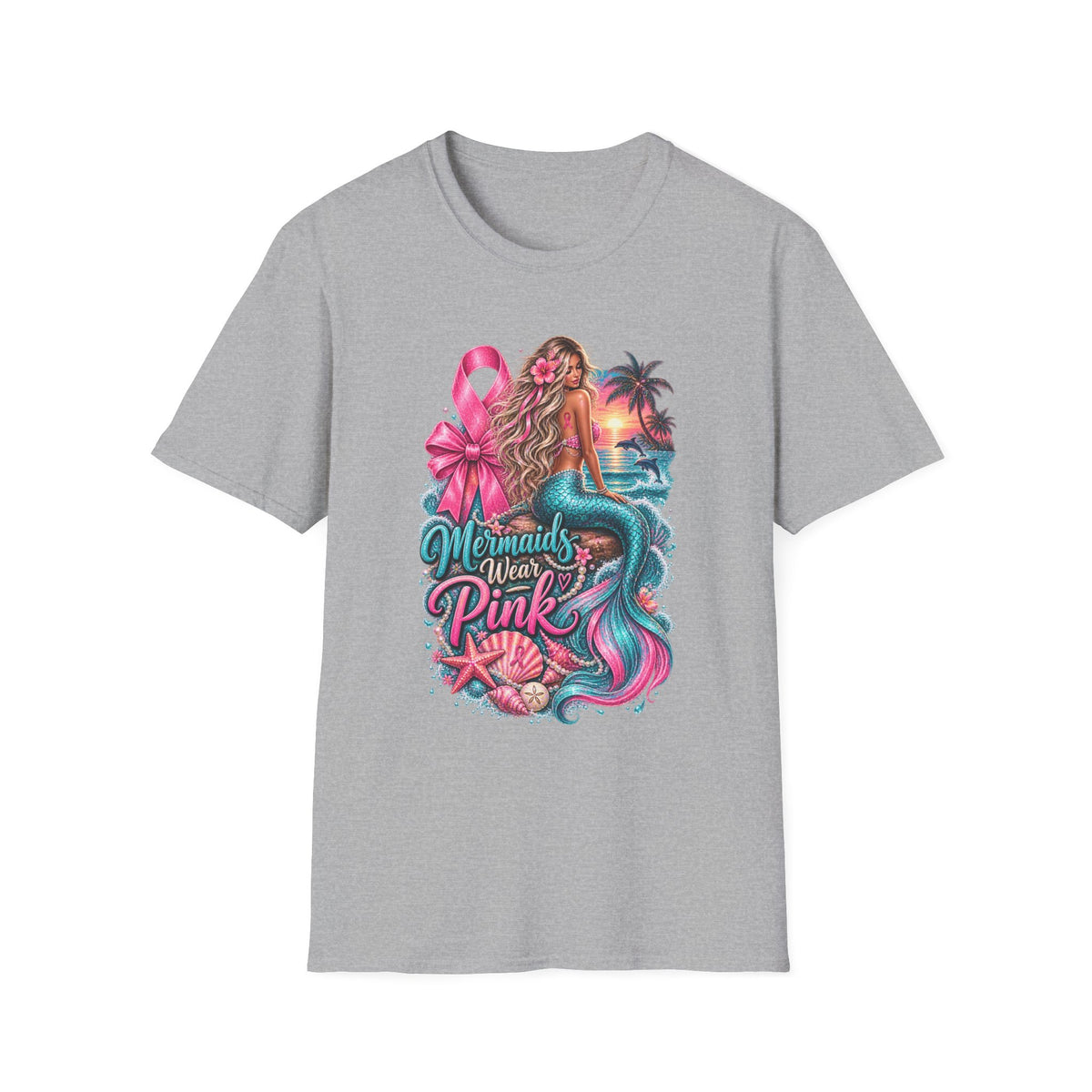 "Mermaids Wear Pink" Graphic T-Shirt