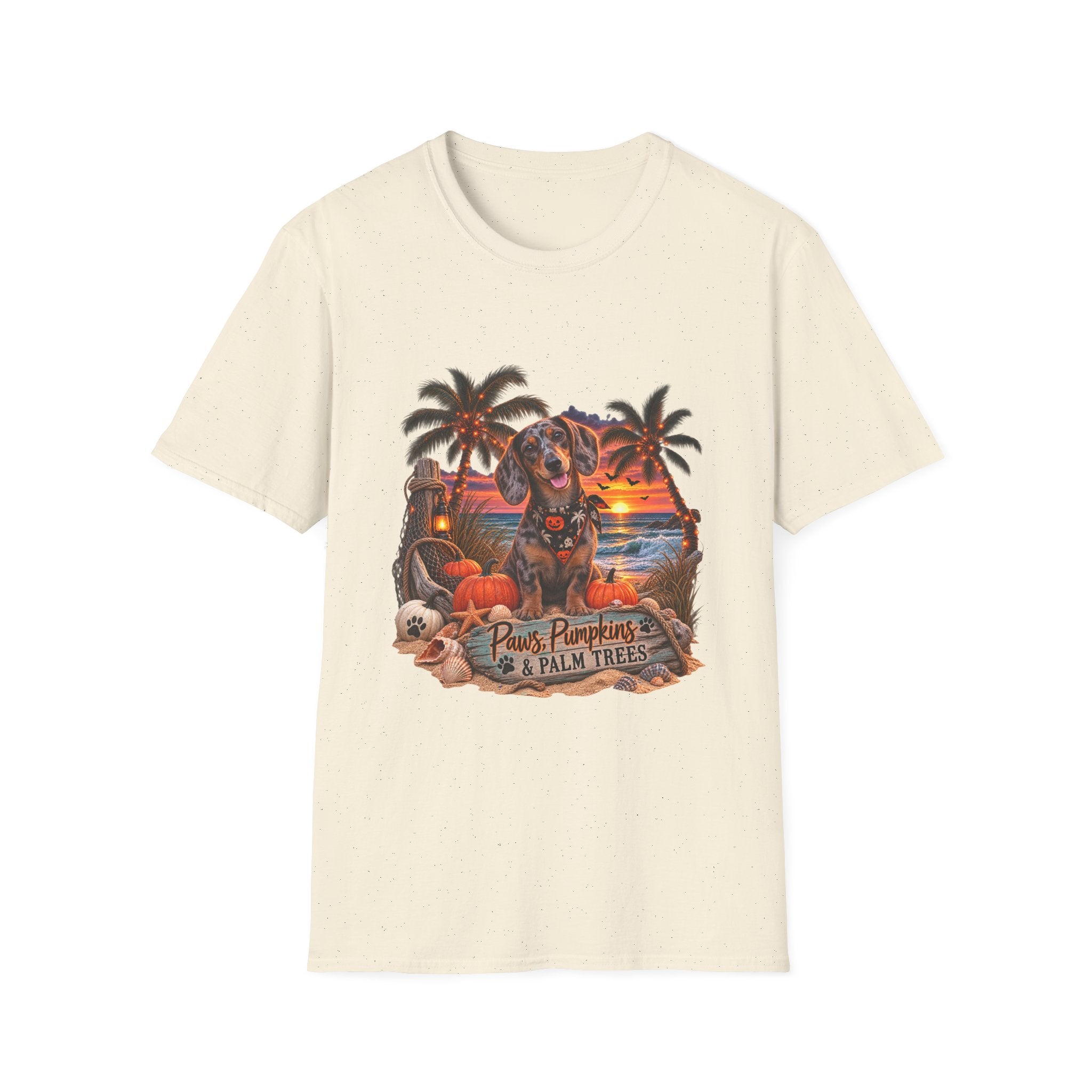 Paws, pumpkins & palm trees T-shirt