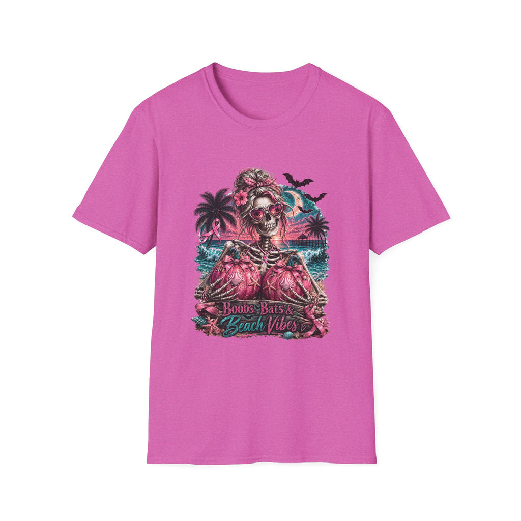 "Boobs, Bats & Beach Vibes" Graphic T-Shirt