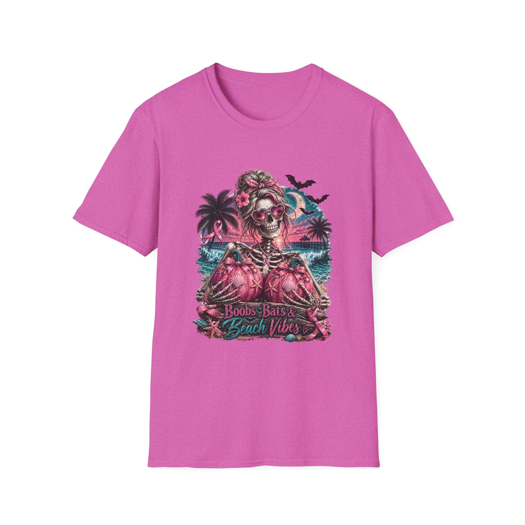 "Boobs, Bats & Beach Vibes" Graphic T-Shirt