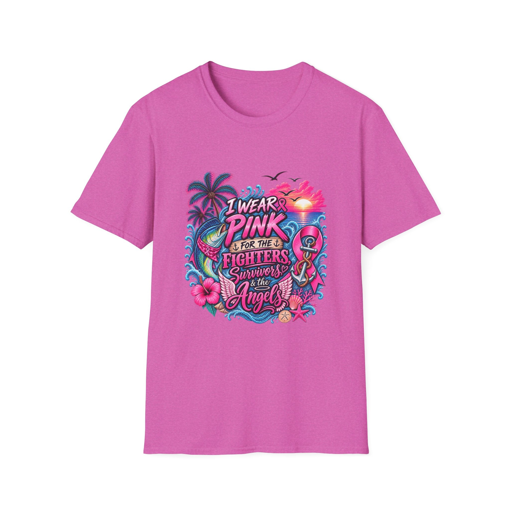"I wear Pink for the Fighters, Survivors, & the Angels" Graphic T-Shirt