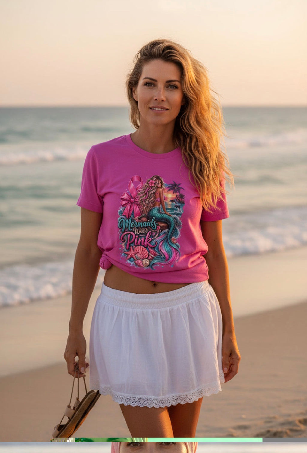 "Mermaids Wear Pink" Graphic T-Shirt